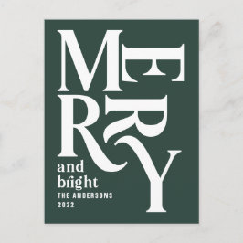 Moderne minimale grüne Weihnachten froh