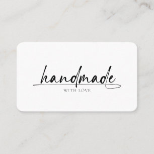 Moderne, minimale Handarbeit mit Liebe-Script-Logo Visitenkarte