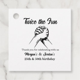 Moderne minimale Hände Grau Joint Geburtstag Geschenkanhänger