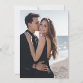 Moderne minimale handgeschriebene Script-Engagemen Einladung (Rückseite)