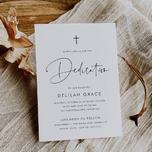 Moderne minimale handgeschriebene Script-Kinderbet Einladung