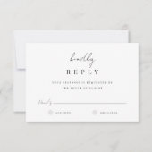Moderne minimale handgeschriebene SkriptWedding RSVP Karte (Vorderseite)