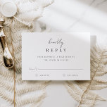 Moderne minimale handgeschriebene SkriptWedding RSVP Karte<br><div class="desc">Entworfen,  um unsere modernen handgeschriebenen Skripteinladungen zu erfüllen. Ein wunderschönes typografisches Design mit minimalistischem Ambiente,  modernem,  schwarz handgeschriebenem Skript und klassischem Serifenschrift. Personalisieren Sie das gewünschte UAWG.</div>