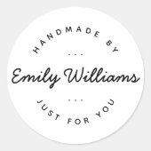 Moderne, minimale Handhabung durch Skripterstellun Runder Aufkleber (Vorderseite)