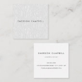 Moderne minimale hellgraue Holzstruktur Quadratische Visitenkarte (Vorne/Hinten)