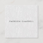 Moderne minimale hellgraue Holzstruktur Quadratische Visitenkarte (Vorderseite)