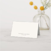 Moderne Minimale Herbstlaube Herbsthochzeit Platzkarte (Rückseite)