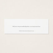 Moderne, minimale Hinweise zur Produktpflege (Rückseite)