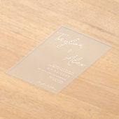 Moderne Minimale Hochzeit Acryleinladungen (Ablage )