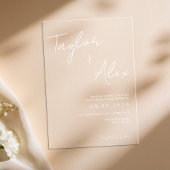 Moderne Minimale Hochzeit Acryleinladungen