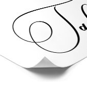 Moderne Minimale Hochzeit mit Sitzkarten Poster (Ecke)