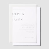 Moderne Minimale Hochzeit Pergament Einladungen (Versetzt)