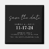 Moderne Minimale Hochzeit retten das Datum Magnet (Vorne)