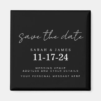 Moderne Minimale Hochzeit retten das Datum Magnet