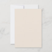 Moderne minimale Hochzeitskarte RSVP Karte (Rückseite)