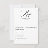 Moderne minimale Hochzeitskarte RSVP Karte (Vorderseite)