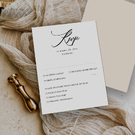 Moderne minimale Hochzeitskarte RSVP Karte