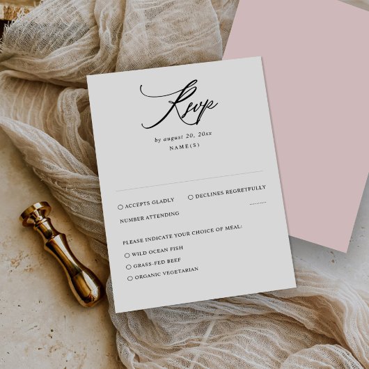 Moderne minimale Hochzeitskarte RSVP Karte