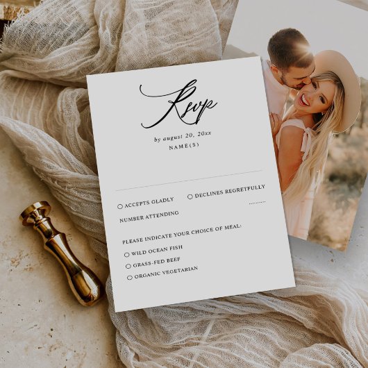 Moderne minimale Hochzeitskarte RSVP Karte