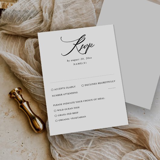 Moderne minimale Hochzeitskarte RSVP Karte
