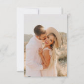 Moderne minimale Hochzeitskarte RSVP Karte (Rückseite)