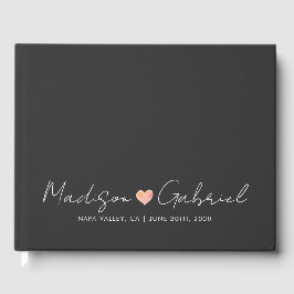 Moderne Minimale Hochzeitsszenario Gästebuch