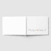 Moderne Minimale Hochzeitsszenario Gästebuch (Voll)