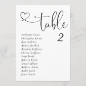 Moderne minimale Hochzeitstichtafelkarten Einladung (Rückseite)