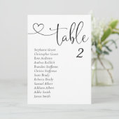 Moderne minimale Hochzeitstichtafelkarten Einladung (Stehend Vorderseite)