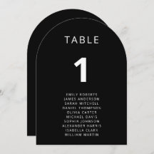 Moderne minimale Hochzeitstichtafelkarten