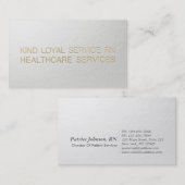 Moderne Minimale Imitate Goldfolie Maßgeschneidert Visitenkarte (Vorne/Hinten)