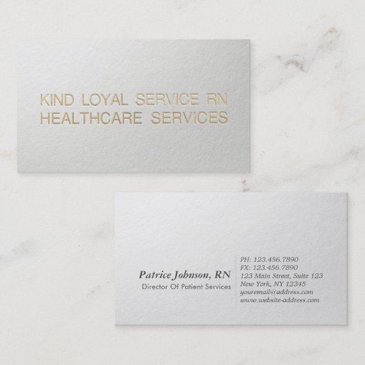 Moderne Minimale Imitate Goldfolie Maßgeschneidert Visitenkarte (Vorne/Hinten)