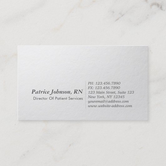 Moderne Minimale Imitate Goldfolie Maßgeschneidert Visitenkarte (Rückseite)