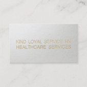 Moderne Minimale Imitate Goldfolie Maßgeschneidert Visitenkarte (Vorderseite)