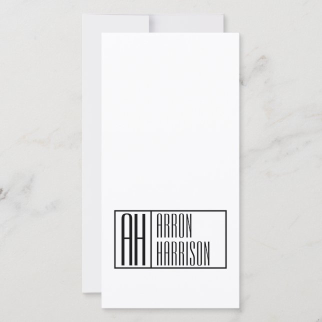 Moderne Minimale Initialen und Logo-Namen (Vorderseite)