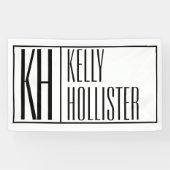 Moderne Minimale Initialen und Logo-Namen Banner (Horizontal)