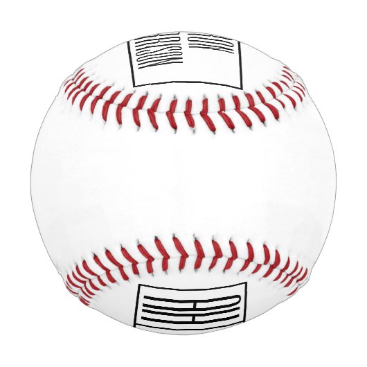 Moderne Minimale Initialen und Logo-Namen Baseball (Rückseite)