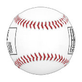 Moderne Minimale Initialen und Logo-Namen Baseball (Vorderseite)