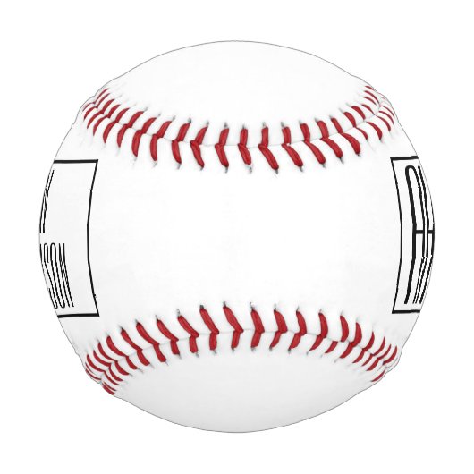 Moderne Minimale Initialen und Logo-Namen Baseball (Vorderseite)