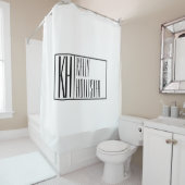 Moderne Minimale Initialen und Logo-Namen Duschvorhang (Beispiel)