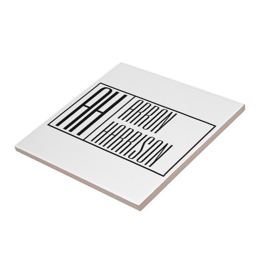 Moderne Minimale Initialen und Logo-Namen Fliese (Seite)