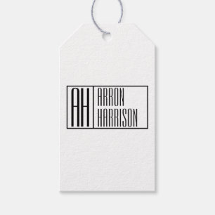 Moderne Minimale Initialen und Logo-Namen Geschenkanhänger
