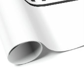 Moderne Minimale Initialen und Logo-Namen Geschenkpapier (Rolleneckpunkt)