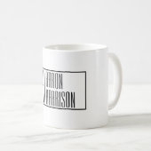 Moderne Minimale Initialen und Logo-Namen Kaffeetasse (VorderseiteRechts)
