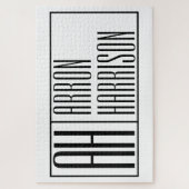 Moderne Minimale Initialen und Logo-Namen Puzzle (Vertikal)