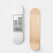 Moderne Minimale Initialen und Logo-Namen Skateboard (Vorderseite)