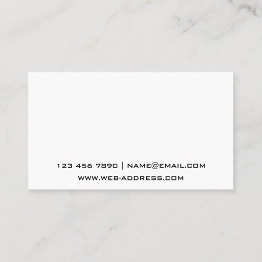 Moderne Minimale Initialen und Logo-Namen Visitenkarte (Rückseite)