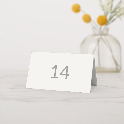Moderne Minimale Intime Hochzeit Tischnummer Platzkarte (Vorderseite)