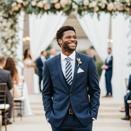 Moderne minimale klassische formale blaue Streifen Krawatte