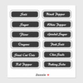 Moderne minimale Küchen- und Pantry-Speicherplatte Aufkleber (Blatt)